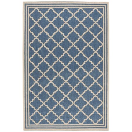 Safavieh 4 x 6 ft. Beach House Power Loomed Rectangle Area Rug Blue & Creme BHS121M-4
